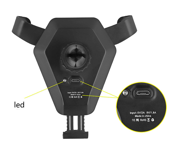 Car Wireless Charger with Phone Holder - Multi-Function